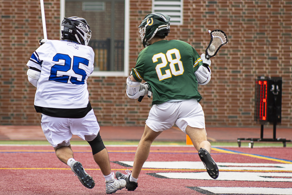 Men's lacrosse against Skidmore College on March 12. 