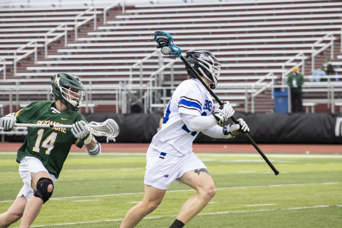 Men's lacrosse against Skidmore College March 12.