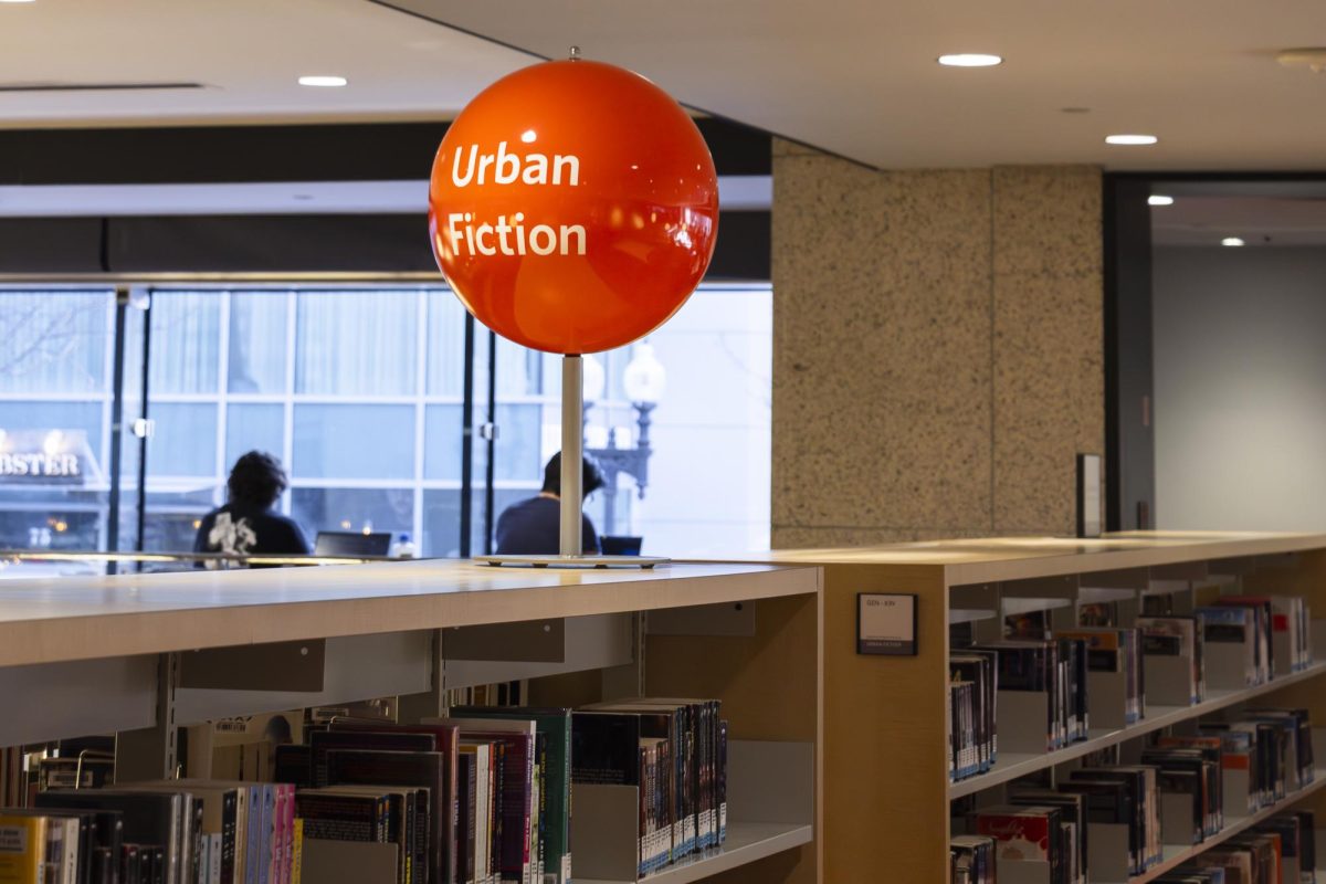 Boston Public Library’s fiction section. 