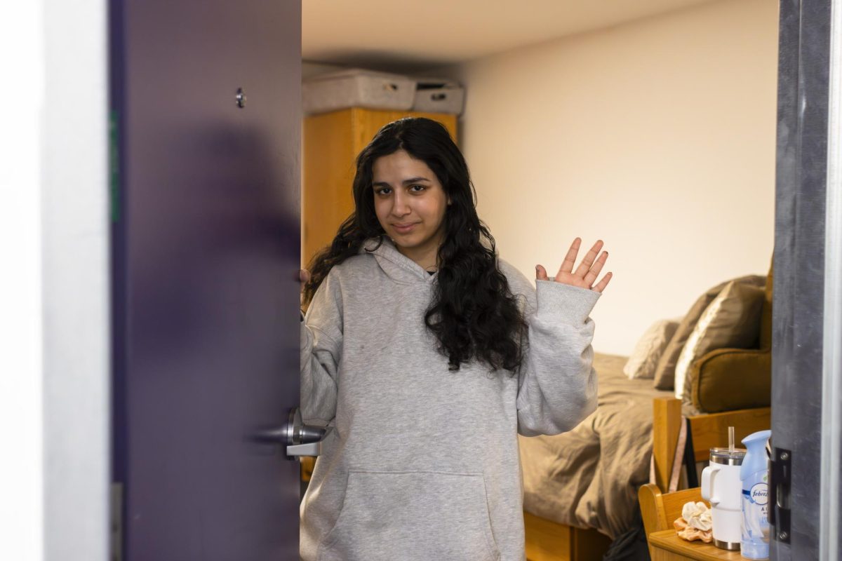 UMass Boston student and former East Hall resident Jyeshtha Karda in new accommodations at Emerson.
