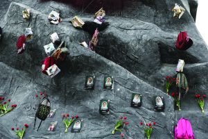 Pictures of child victims killed in strikes displayed amid the U.S.-Israeli conflict with Iran, in Tehran. Majid Asgaripour/WANA via REUTERS