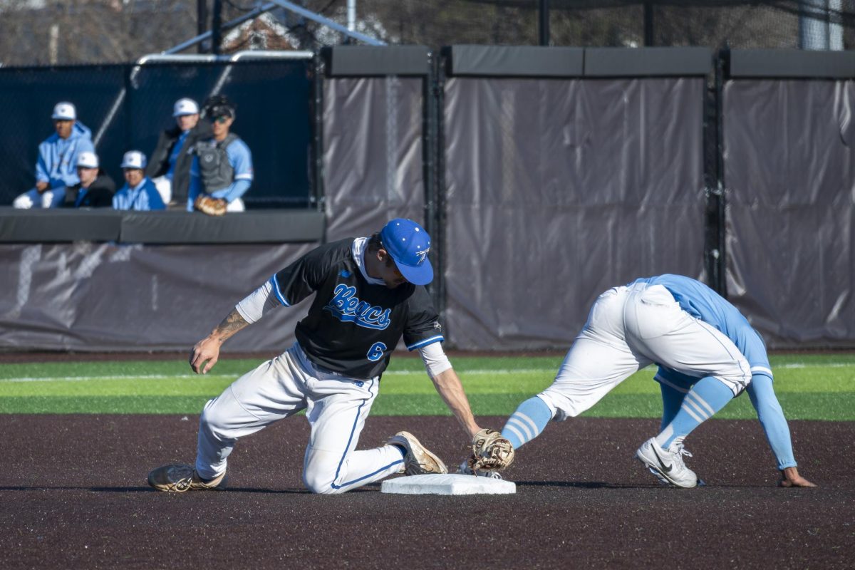 Junior Elliot Miles for the Beacons v. Tufts University Jumbos on March 24.
